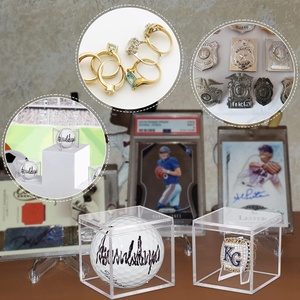 Wholesale New Arrives Acrylic Clear Modern for Baseball Holder Display Box Easy Assembly Freestanding Store Display Stand - Product Image 2