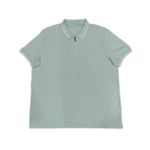 Chemise Homme Légère Unie en Polyester/Coton à Texture Nid d'Abeille, Manches Courtes, Col Tricoté Nid d'Abeille, Coupe Décontractée Respirante pour l'Été - Product Image 1