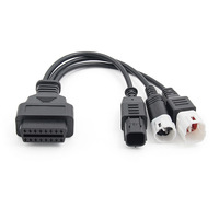 Cable de escáner de motocicleta Yamaha 3 en 1 300mm 3 pines 4 pines 6 pines 12V PVC aislado IP67 adaptador Conductor de cobre