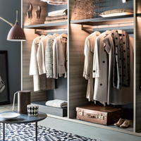 Armoire en bois moderne avec logo personnalisé, style crème français, amovible, anti-déformation, pour chambre à coucher, meuble de rangement, OEM ODM