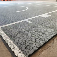 Sistema de Losetas Encajables Portátiles para Canchas de Baloncesto al Aire Libre, Material Plástico PP, Personalizables para Patios Traseros, 3x3, en Venta