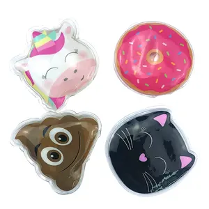 摩恩中国工厂可重复使用冷包微波魔术可爱独角兽猫甜甜圈蝴蝶设计可爱凝胶口袋暖手器
