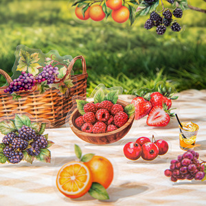 15 feuilles/paquet double matériel autocollant Pack Collection <span class=keywords><strong>de</strong></span> cueillette <span class=keywords><strong>de</strong></span> fruits sur le thème des baies décorations <span class=keywords><strong>de</strong></span> bricolage - Product Image 2