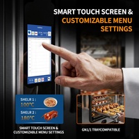 Four à convection rotatif professionnel, four combiné électrique à 10 plateaux avec fonction vapeur pour boulangerie et pizzeria