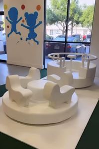 Manège Rotatif Motorisé Rose et Bleu Coloré pour Enfants de 3 à 12 Ans – Aire de Jeu Intérieure Personnalisée - Product Image 5