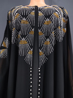 Robe de soirée de luxe pour femme grande taille, sans couture, pour l'Aïd, l'hiver, l'automne, les cocktails, les mariages, abaya à manches longues, ouverte sur le devant