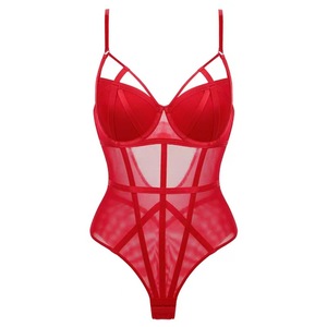 Lingerie européenne américaine sexy et séduisante en dentelle Body à coupe ajustée de style français Léger Petite poitrine Push-Up Micro-Shaping - Product Image 5