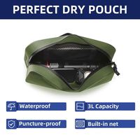 Sac banane étanche à grande capacité 3L avec compartiments multiples et boucles de fixation pour la plongée, le surf, la pêche et l'organisation d'équipements de sports de plein air