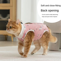 Combinaison de récupération post-opératoire OEM de luxe en coton, anti-léchage, écologique, respirante, pour chat (post-stérilisation, post-partum)