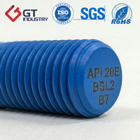 DIN976 Standard API 20E Zinc Chromate A193 B7 Carbon Steel Metric Stud Bolt M14-M36 API 20E Bsl Thread Rod for Heavy Industry