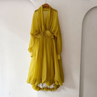 Robe unie Wenshuo en gros, robe à manches longues, logo personnalisé, robe de haute qualité, directement de l'usine
