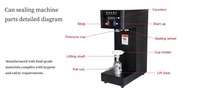 Machine à sceller les boîtes semi-automatique pour les magasins de thé au lait commerciaux