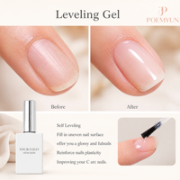 Gel de construction transparent professionnel pour ongles, idéal pour la manucure en salon, la pose d'extensions et la mise en forme des courbes C, compatible UV LED