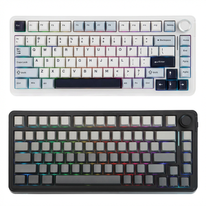 Clavier de jeu mécanique EPOMAKER EA75, sans fil tri-mode, fixation Gasket, disposition 75%, RGB, touches PBT hot-swap avec bouton rotatif pour Win/Mac - Product Image 1