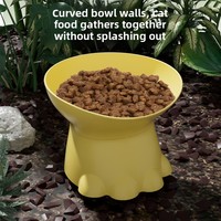 Bol de nourriture pour chat et chien anti-déversement, design jambe de dinosaure, couleur macaron, protection du cou, pour l'eau et la nourriture, vente en gros