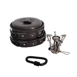 PINJIAN Factory Price Portable Folding <strong>Camping</strong> Pot <strong>Camping</strong> Cookware <strong>Set</strong> Outdoor <strong>Cooking</strong> <strong>Set</strong> - Product Image 4