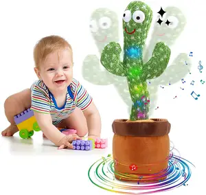 Baby Children Dancing Repeated Talking Recording Singing Luminous Cactus Anime Educational Gift Plush Toy