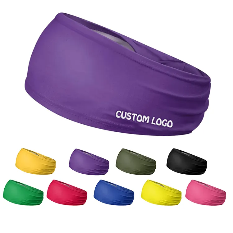 Custom Logo New Design Highly Elastic Polyester Breathable Soft And Cool Against The Skin Single-Deck Sports Headband