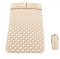 Matelas de couchage double gonflable avec oreillers pour couples, camping en plein air