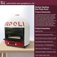 Four à pizza électrique sicilien YS-750 pour restaurant et boulangerie, 6000W haute puissance, 0-600, 400mm, Lianfu, garantie 1 an, bouton UE
