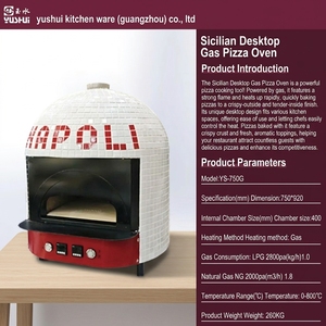Four à <span class=keywords><strong>pizza</strong></span> électrique sicilien YS-750 pour restaurant et boulangerie, 6000W haute puissance, 0-600, taille 400mm, Lianfu, garantie 1 an, UE - Product Image 3