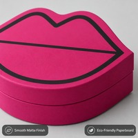 Op maat gemaakte lipvormige chocolade geschenkdoos magenta karton tweedelig voor Valentijnsgeschenken groothandel rechtstreeks van de fabriek voor detailhandel