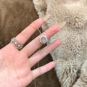 Collar de Perlas Barolo con Estrella de Diamante Rosa Hada y Cadena de Plata de Ley S925, Estilo Palacio Retro para Mujer - Product Image 3