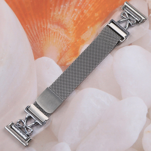 <span class=keywords><strong>Bracelet</strong></span> de montre en acier inoxydable de <span class=keywords><strong>20</strong></span> <span class=keywords><strong>mm</strong></span>, boucle milanaise, pour montre <span class=keywords><strong>Garmin</strong></span>, <span class=keywords><strong>bracelet</strong></span> en métal avec breloques en forme de cœur, adaptateur - Product Image 1