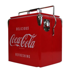 vintage outdoor metal cooler box