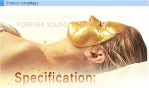 2025 soins de la peau 24K feuille d'or collagène ascenseur Hydrogel visage bas quantité minimale de commande <span class=keywords><strong>Gel</strong></span> soins du visage feuille d'humidité masque pour les femmes - Product Image 6