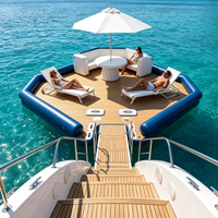 Plateforme flottante gonflable populaire, bar flottant, quai gonflable, pub flottant pour adultes