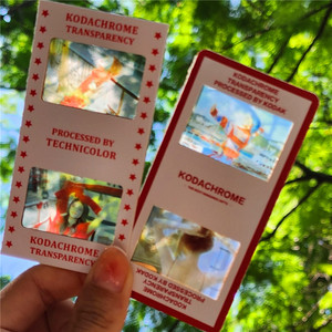 2 Panel Reversal Film <b>Bookmark</b> Card Retro Photo Projection Slide Card DIY Handmade Couple Best Friend Souvenir Desktop Gift - Product Image 3