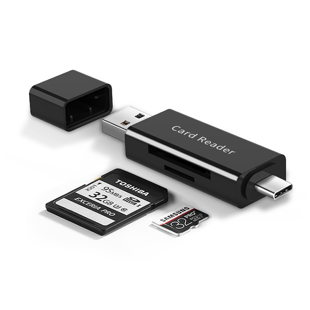 Type C USB C Micro Computer PC Mobile Card Reader SD TF USB2.0 Multifunction TYPE-C Card Reader 2.0 OTG
