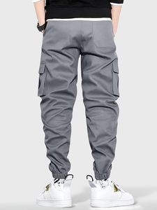Pantalones <span class=keywords><strong>Cargo</strong></span> Casuales para <span class=keywords><strong>Hombre</strong></span> HOTake, Cintura Media, Elásticos, con Cordón Ajustable, Pantalones de Senderismo con Múltiples Bolsillos, 100% Poliéster - Product Image 3