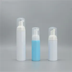 Toptan PET seyahat köpüren şampuan konteyner boş plastik pompalı şişe ile temizle kap 30ml 50ml 60ml 80ml