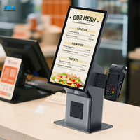 Kiosque de paiement en libre-service 21.5 ''systèmes de point de vente de bureau avec 2e écran sans contact Android prend en charge la fonction SDK pour les ventes