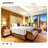 Ensemble de literie d'hôtel de luxe européen et oriental de style Langham & Waldorf, nouveau classique |   Meubles sur mesure avec canapé, chaises et table basse