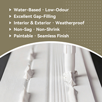 Émulsion polymère acrylique à base de solvant pour adhésif de construction, mastic acrylique pour plinthes, calfeutrage peignable, cartouche de 300 ml