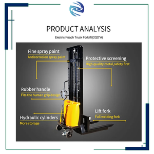 Apilador de palés semieléctrico de carga de buena calidad, apiladores de elevación eléctricos potentes de radio de giro pequeño - Product Image 2