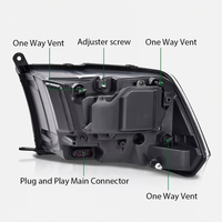 Nouvelles pièces automobiles pour Dodge Ram, phares pour Ram1500 2500 2009-2018, projecteur de phare LED, lampe de phare, accessoires automobiles