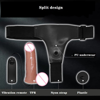 2021 nouvelle télécommande de Vibration à vitesse Variable doux Strapon Double pénétration gode pénis avec ceinture pour les femmes sexe lesbien