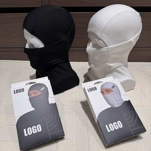 Custom LOGO Balaclava Full <strong>Face</strong> <strong>Mask</strong> Black White Solid Color Breathable Quick Dry Head Cover for Motorcycle Cycling <strong>Skiing</strong> - Product Image 6