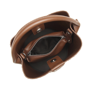 Phụ Nữ Thời Trang Rắn Mô Hình Dệt PU Da Xô Túi Hàng Đầu Xử Lý Có Thể Tháo Rời Dây Đeo Công Suất Lớn - Product Image 6