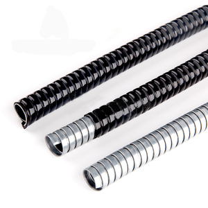 Câble électrique de protection noir ondulé pvc enduit tube en acier galvanisé flexible <span class=keywords><strong>conduit</strong></span> noir - Product Image 2