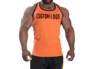 Débardeur côtelé personnalisé pour homme avec logo, en coton, pour fitness, entraînement, musculation, broderie, vêtements décontractés de sport – Fabricant - Product Image 3