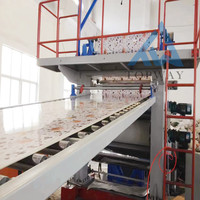 Machine de fabrication de panneaux de revêtement de murs intérieurs en PVC UV Ligne de production de feuilles de marbre artificiel en plastique