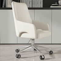 Chaise de bureau pivotante en acier inoxydable à hauteur réglable pour la maison, le bureau, la réception et les négociations commerciales