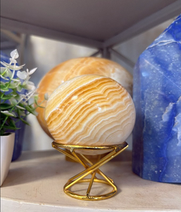 Sphère de Calcite Jaune Naturelle de Haute Qualité, Pierre de Cristal Lisse et Polie pour la Décoration d'Intérieur, Article de Collection, Cadeau - Product Image 3
