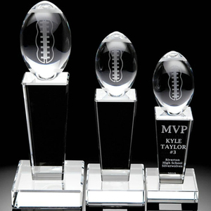 Trophée de football en cristal MVP personnalisé transparent de luxe - Product Image 5