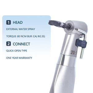 20:1 dentale a bassa velocità Handpiece dentale certificata ISO energia elettrica fatta in acciaio metallo ad apertura rapida luce esterna del corso d'acqua - Product Image 3